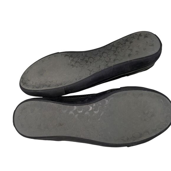 Coach Perkins Men's Casual Sneakers Size 11D Black Lace Up Leather Low Top - Picture 3 of 6